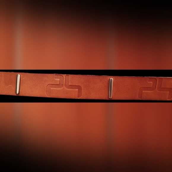 J. Lindeberg Tan Belt with Ornate Silver Buckle main image 4